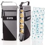 Falcona Wild Golf Cooler Bag Plus 2 Ice Packs - Keeps Drinks Cold for Hours - Holds 6 Beer Cans or 2 Wine Bottles - Fits Discreetly in Golf Bags - Insulated Beer Sleeve and Cooler