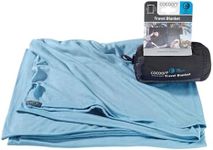 COCOON - Coolmax Travel Blanket | Compact Throw Blanket for Camping and Hiking | Fits in Backpack | Attaches to Luggage | Travel Essential | Fast Drying (Regular 70" x 55"- Ocean Blue)