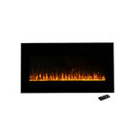 Northwest 42-Inch LED Fire and Ice Electric Fireplace with Remote, Black