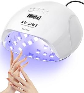 Nailgirls UV Lampe für Gelnägel, 220 W UV Lampe Nägel, 4 Timers, 42 Perlen, LED Lamp Nägel, Automatischer Infrarotsensor, LCD-Anzeige, Nagellampe, Nageltrockner für Gel-Fingernägel, Zehennägel