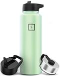 Iron Flask Sports Water Bottle - 40 oz, 3 Lids (Straw Lid), Vacuum Insulated Stainless Steel, Modern Double Walled, Simple Thermal Mug, Hydro Metal