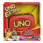 Mattel Games UNO Extreme, Family Card Game for Kids and Adults for Party Game Night, Card Launcher Twist on UNO Card Game, 2 to 10 Players, Ages 7 and Up, GXY75