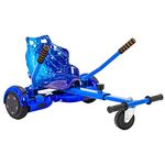 iRollers HoverKart Galaxy Blue Kart Attachment Fits All Hoverboards Swegways 6.5, 8, 10 Adjustable Hoverboard seat go Kart for Hoverboard Compatible Sleek Cool UK Seller Limited Edition