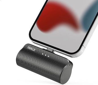 iWALK Batteria Esterna 3350mAh Ultra Compatta Power Bank Cavo Integrato Caricabatterie Portatile Compatibile per iPhone 14,13,13 Mini,13 Pro Max,12,12 Mini,12 Pro, 11 Pro, XS, XR,7, 8,8 Plus,6S (Nero)