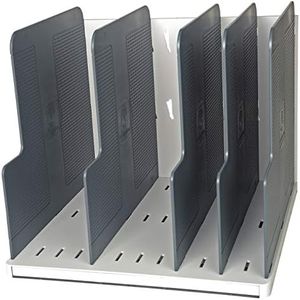 Exacompta 390740D - Clasificador vertical para formato A4, clásico con 5 placas de separación, color gris