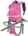 Dachgo Ski and Snowboard Harness for Kids - Adjustable Leash & Removable Seat Harness for Ski or Snowboard Beginner Easy Learning (Pink)