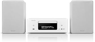 Denon CEOL N12DAB Mini Hi-Fi System with CD Player, DAB/FM Radio, HDMI ARC, HEOS Built-In Streaming, Phono Input - White