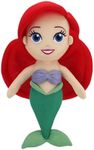 Wahu Aqua Pals Disney Classic Ariel Plush Water Toy for Kids Ages 2+ with AquaDry™ Technology, Washable Plush Doll Toy for Pool and Bathtub, Medium, Red/Green