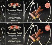 PACK OF 2 Chocolate Twist Wafer Rolls Infused with Baileys Irish Cream Liqueur