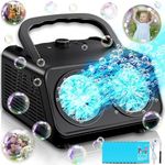 Upgraded Bubble Machine Automatic Bubble Machine, for Kids Age 1 2 3 4 5 Gifts | 18000+ Big Bubbles Per Minute, with 2 Speed, Plug-in or Battery Powered, for Indoor Outdoor Birthday, Wedding, Parties