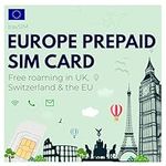 travSIM Europe SIM Card | 10GB Mobile Data at 4G/5G speeds | Free Roaming in UK, Switzerland & 30+ EU Countries | Plan on SIM Card Europe is Valid for 30 Days