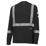 Pioneer FR Long Sleeve Shirts for Men - ARC Rated Hi Vis Flame Resistant Cotton Safety Work Shirt - 9 Cal - Black