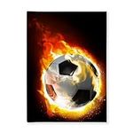 CafePress Soccer Fire Ball Hard Cov