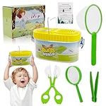 5 Pcs Outdoor Explorer Kit for Kids Kids Toys Adventure Kit with Insect Observation Box Insect Catching Kit Exploration Insect Observation Box Insect Scissors,net,Tweezer,Magnifying Glass (Color A)