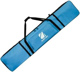 Aumtisc Padded Snowboard Bag for Air Travel, Ski Travel Bags with Gear Storage Pocket, Adjustable Shoulder Strap, Available Length in 165cm, Blue