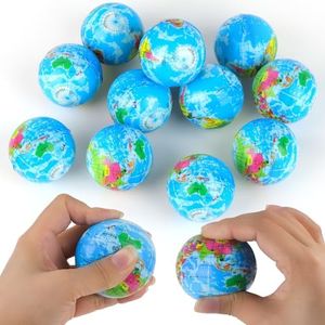 Delsen 12 Piezas Pelota Antiestres, Pelotas de Estrés de Globo, Bolas de Estrés, Mini Pelotas Antiestrés de Espuma, Pelotas de Estrés para Niños y Adultos, Bola Antiestres para Aliviar el Estrés