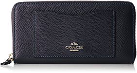 Coach Crossgrain Leather Accordion Zip Wallet in Midnight - F54007 IMMID