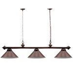 GSE Pool Table Light, Billiards Table Light for 7ft/8ft Pool Tables, Hanging Billiard Lighting with 3 Metal Lamp Shades for Billiards Room, Restaurant, Bar, Coffee Shop(Oil Rubbed Bronze)