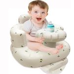 Baby Inflatable Seat for Babies 3-36 Months, Built in Air Pump, Olive Baby Support Seat Summer Toddler Chair for Sitting Up, Baby Shower Chair Floor Seater, Infant Back Support Sofa