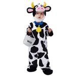 Spooktacular Creations Toddler Cow Costume, Cow Outfit with Milking Bucket for Kids Halloween Farm Party Dress Up (S 5-7 yrs)