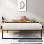 Zinus Queen Bed Frame – Lorelai 14 inch Bed Frame with Steel Slat Support, Heavy Duty Metal Construction, Easy Assembly, No Box Spring Needed, Platform Bed Frame with Underbed Storage, 5 Year Warranty