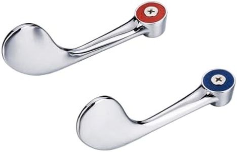 Phivan Commercial Faucet Parts Faucet Handle Replacement Kit - 2 Pack Wrist Blade Handles Lever Handles for Industrial, Restaurant, Commercial Sink Faucet, 0.43" Round Stem Hole