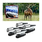 Deer Warning Whistle for Car, Self-Adhesive Animals Alert Warning Device, Save Deer Wildlife Avoids Collisions Repellent Devices, Auto Safety Accessory for Cars Trucks and Motorcycles (Silver/4PCS)