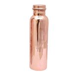 Wishkart Plain Pure copper bottle 1 ltr I 100% Pure Copper |BPA Free Water Bottle | Copper Infused Water | Leak Proof | Boosts Immunity| Supports Digestive & Liver Health | Ayurveda Recommended