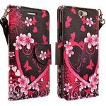 HTC ONE A9 Case, Magnetic Leather Flip Wallet Pouch For HTC ONE A9, Slim Folio Case with Kickstand, 2 Credit Card Slot Wallet Pouch (Hot Pink Sensation)