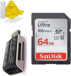 64GB Ultra Class 10 SDXC UHS-I SD Memory Card for Canon EOS Rebel T8i T7i T7 T6i T6S T6 T5i T5 T3i SL2 SL1 EOS 90D 80D 77D 70D EOS 9000D 800D 760D 750D DSLR Camera + Accessories