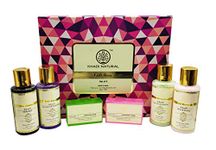 Khadi Natural Gift Box with Rose Water Soap, Aloe Vera Soap, Shikakai Cleanser, Green Tea & Aloe Vera Conditioner, Lavender & Ylang Ylang Body Wash & Rose & Honey Moisturizer | All Skin & Hair Types | Set of 6