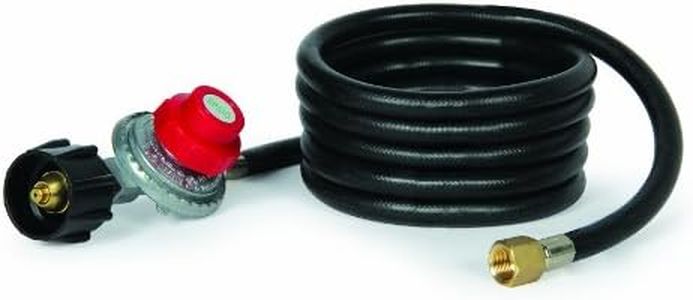 Camco 58034 8' Propane Hose with Regulator for Little Red Campfire, Black