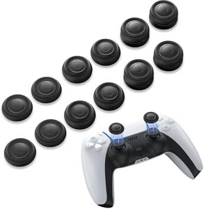 NEWDERY Thumb Grips for PS4/PS5 Controller, 3 Height Options (Low/Mid/High) for Precision & Control, Anti-Slip Silicone Joystick Caps for PlayStation 5/4 Controller, 12-Pack (6 Pairs)
