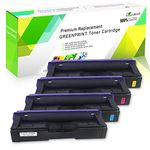 GREENPRINT 4 Color Compatible Toner Cartridges SP C250 C261 High Capacity 2300 Pages for Black Cyan Magenta Yellow for RICOH Aficio SP C250DN C250SF C261SFN C261SFNw C261DNw Laser Printers