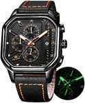 OLEVS Square Watches for Men Black 