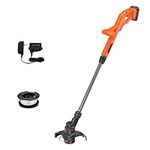 BLACK+DECKER 20V MAX String Trimmer/Edger Kit, 10-Inch (LST201)