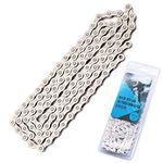 Bestgle 6/7/8-Speed Bicycle Chain Adjustable Cycle Bike Chain 1/2 x 3/32 Inch 116 Links for Mountain Road Bike (4.9ft)