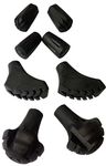 Replacement Rubber Tips Set for Trekking Pole Walking Hiking Sticks Tips Protectors