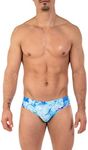 Gary Majdell Sport Mens Solid Matte Hot Body Bikini Swimsuit (Tie Dye Clouds, Medium)