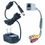 REVO America RRJ12BNCKIT RJ to BNC Coupler with 12V Power Adapter