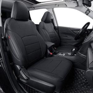 coverdream Forester Waterproof Leather Seat Covers Custom Fit for 2019-2024 Subaru Forester Seat Covers,Full Coverage,Airbag Compatible Car Seat Protector(Full Set,Black)