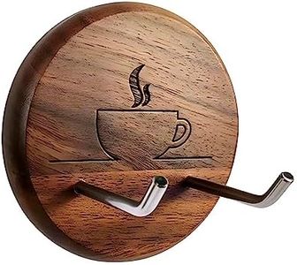 KNODOS Wall Mounted Portafilter Holder Walnut Wall Rack Espresso Station Organizer Premium Espresso Machine Accessories/Secure & Easy Installation - Suits 51mm, 54mm & 58mm Portafilters