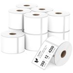 Anylabel Compatible 2-1/4" x 4" Direct Thermal Labels Replacement for Barcodes Postage Address Shipping Compatible with Rollo & Zebra Desktop Printers Adhesive & Perforated (12 Rolls, 350 Labels/Roll)