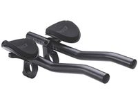 BBB Cycling AeroLight Aluminium Tri Bars | S-Bend Aerobar for Road Bikes with EVA Arm Pads | Compatible with 25.4/31.8 mm Bike Handlebars | BHB-58, Black