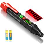 Gas Leak Detector - YOJOCK Flammable Gas Detector with Acoustic & Visual Alarm for Methane, Propane & More (Red). Ideal for Motorhome & Home Use (Includes 2 Batteries)