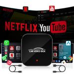 Wireless Carplay Adapter with Netflix YouTube,2024 Newest Carplay Wireless Adapter Android Auto Wireless Dongle Easy to Setup,5GHz WiFi,Magic Box Convert Wried to Wireless CarPlay Stream to Your Car