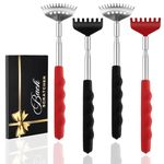 4 Pack Back Scratcher Fathers Day Gift, Telescoping Back Scratcher with Beautiful Box Stocking Stuffers for Men Women Birthday Gifts Christmas Party Favors Prizes for Adults Teens