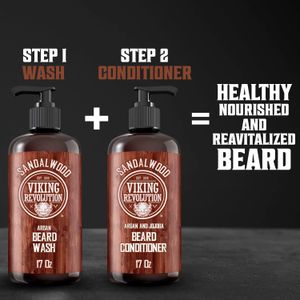 Viking Revolution Beard Shampoo Sandalwood 500ml – Gentle Cleanser