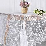 White Lace Tablecloth 60 × 120 Inch