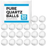 Impresa Quartz Pearl Beads Balls - 20 Pack - 6mm OD Clear Quartz Crystal Spacer Beads for Jewelry Making, Bracelets, Necklaces, and Crafts - 100% Quartz and No Impurities - Multipurpose Beads